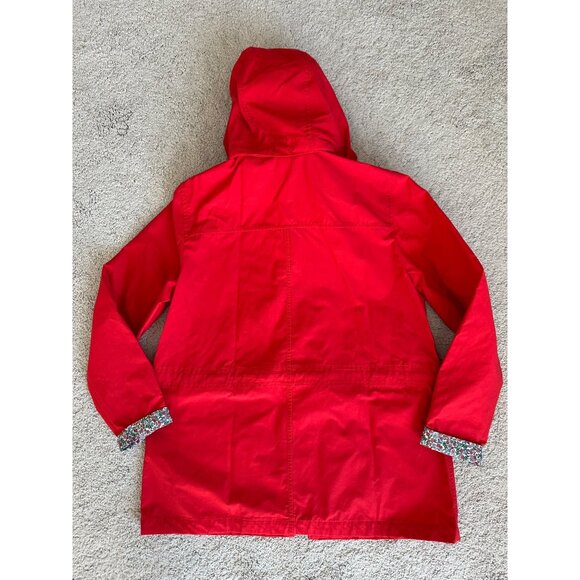 Lands End Womens Red Hooded Jacket Cotton/Polyester Blend Size S Style 506968 - Picture 10 of 15